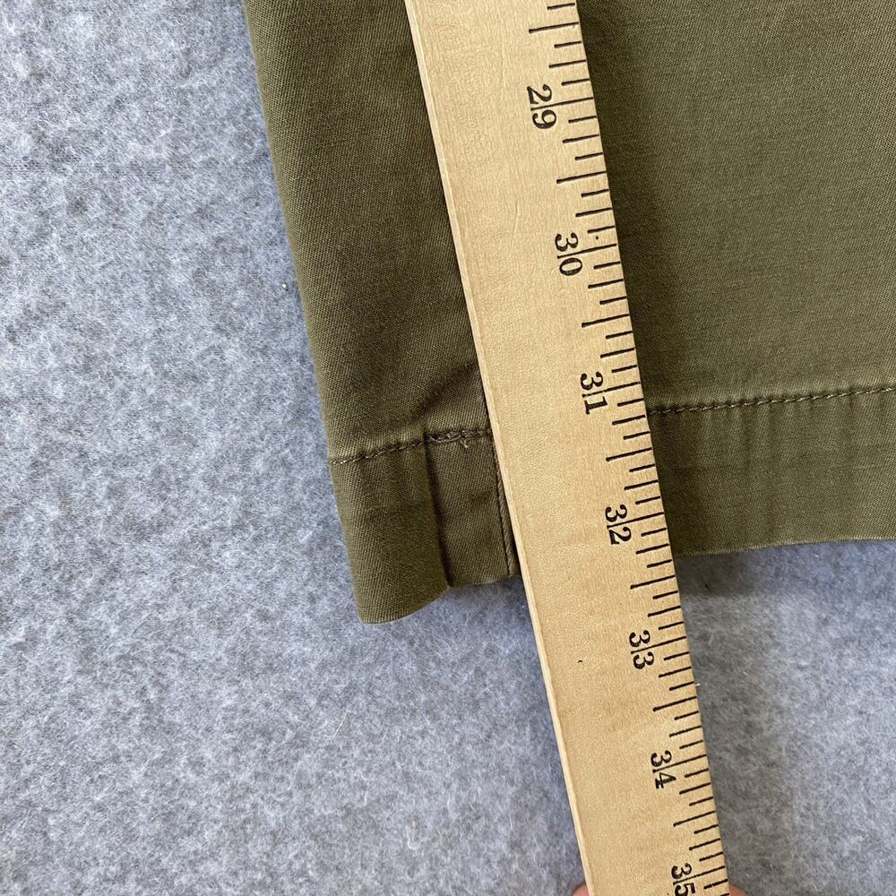 Talbots Straight Leg Long Chino Pants Women’s Size 8 Preppy Moss Green Tall - Picture 11 of 14